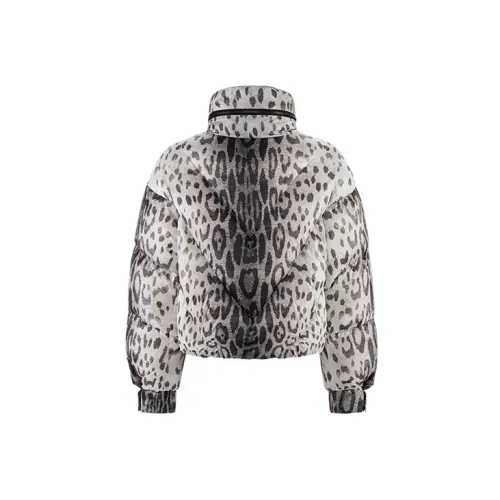 BOSIDENG Леопардовый принт Мех Женские Пуховики