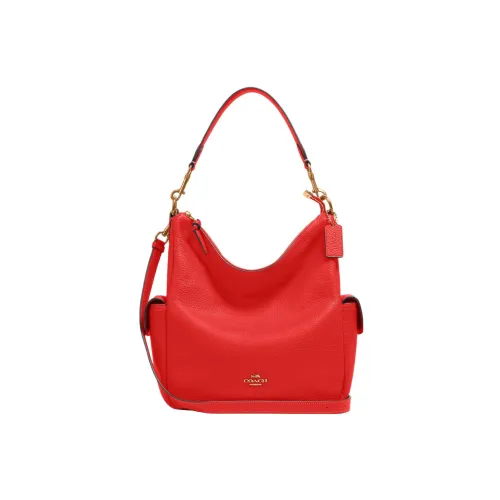 COACH Pennie Кожа Ведро-Формовая Сумка Сумка Сумка через плечо Сумка через плечо Большая Женская Красная