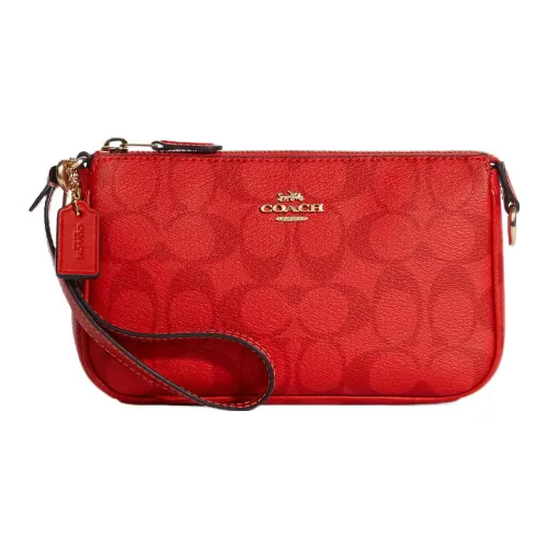 COACH Nolita Холст и кожа Маленькая сумка Сумка через плечо Сумка на запястье Клатч Маленький Женский Красный