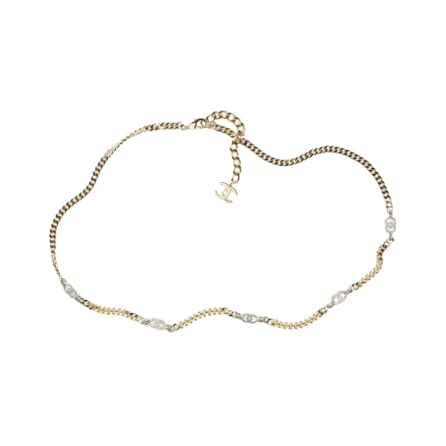 CHANEL Металл, Стразы, Цепи для талии, Золотой, Женские
