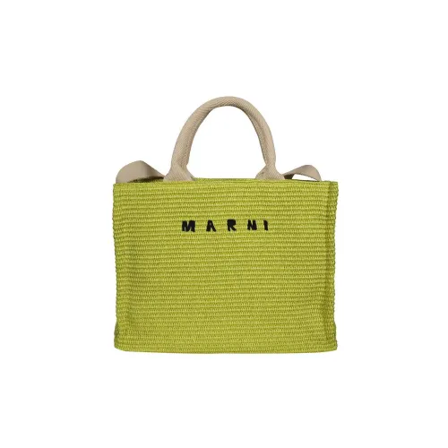 MARNI Cotton Смесь Ткани Вязаные Плечевая Сумка Сумка Маленькая Женская Желтая