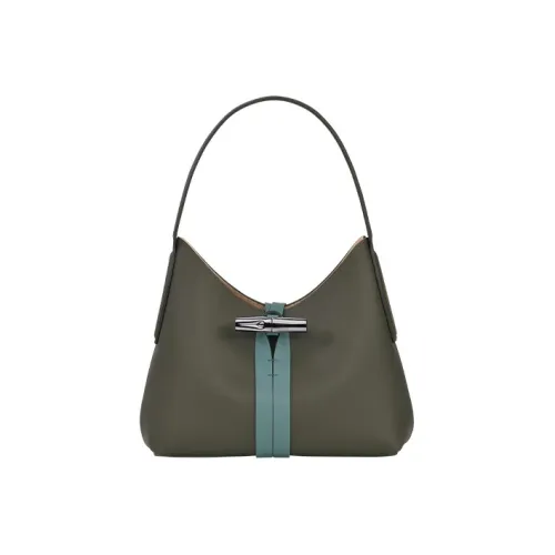 LONGCHAMP Roseau Сумка через плечо из коровьей кожи Mini Женская Хаки Кипарис