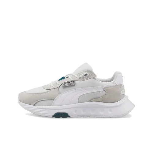 PUMA MAPF1 Wild Rider Motorsport Low Топ Повседневная обувь Мужская Белый Серый