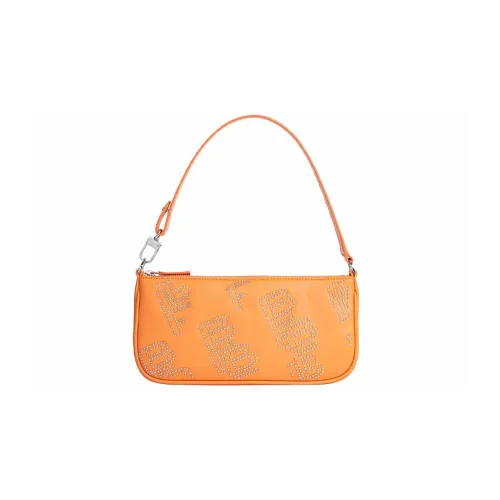 By Far Rachel Овчина Сумка Багетная Сумка Сумка на плечо Сумка через плечо Средняя Женская Апельсин