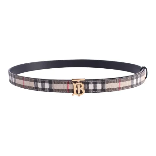 Burberry Кожаные ремни Бежевый/черный Унисекс