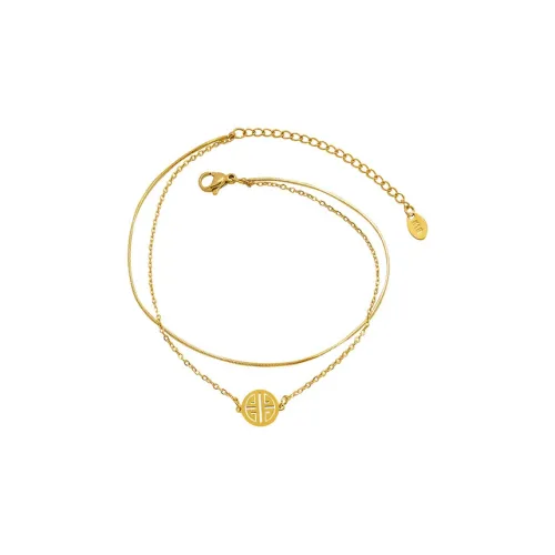 West Island Титановая сталь Браслеты на щиколотку Золотой Женские