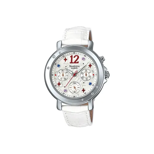 CASIO Кварцевый Movement Женские SHEEN Часы 37,4 мм Белый