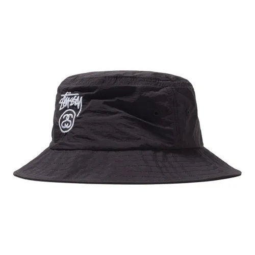 Stussy Cotton Bucket Hats Унисекс Черный
