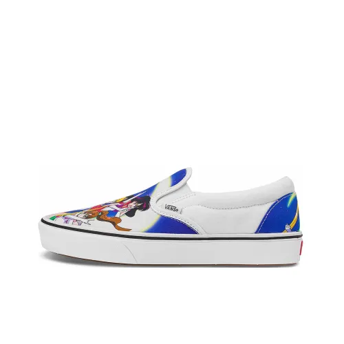 Сейлор Мун x Vans Slip On Series Sailor Moon Co Брендированные Низкие Кроссовки для скейтбординга Унисекс Белый Многоцветный