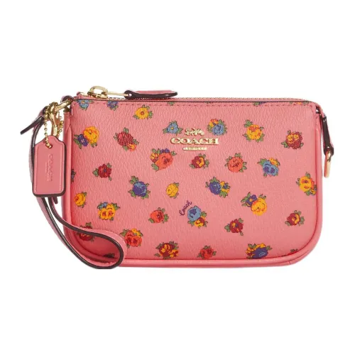 COACH Nolita Покрытие Холст Кожа Сумка через плечо Маленькая сумка Клатч Мини Женский Розовый