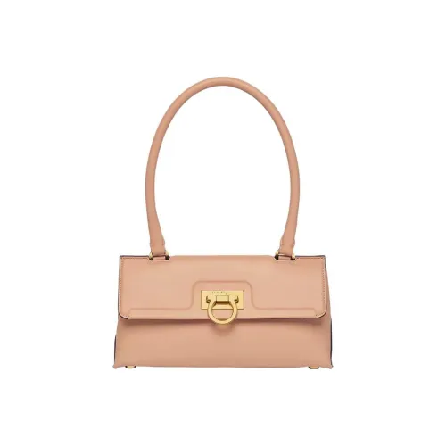FERRAGAMO Trifolio Телячья кожа Trampoline Сумка Сумка на плечо Сумка Женская Кость Бежевый