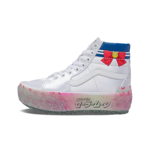SAILOR MOON x Vans SK8 Stacked High Top Скейтборд Кроссовки Унисекс Белый