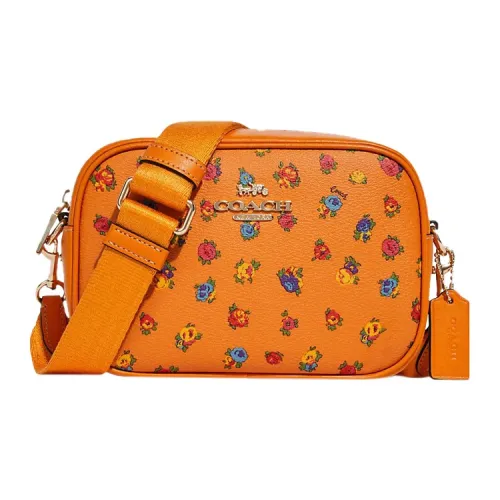 COACH Jamie Гладкая кожа Camera Сумка Сумка через плечо Маленькая Женская Апельсин