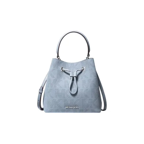 MICHAEL KORS Suri Кожа Ведрообразная Сумка Ручная Сумка Сумка через плечо Женская Синяя