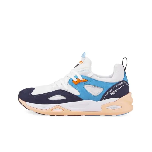 PUMA Trc Blaze The Triangle Low Top Casual Unisex White Blue Orange PUMA Trc Blaze The Triangle Низкий Топ Повседневный Унисекс Белый Синий Оранжевый