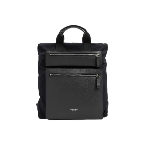 GIORGIO ARMANI Телячья кожа Рюкзак Стандартный Мужской Синий