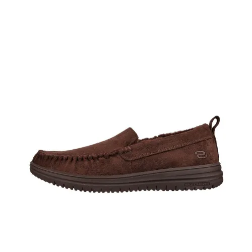 Skechers Relaxed Fit Murette Ghetti Low Топ Спортивная повседневная обувь Мужская Красный Коричневый