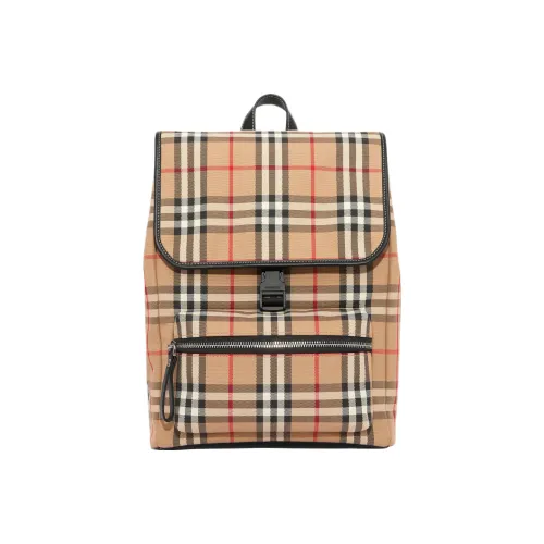 Burberry Винтаж Кожа Рюкзак Унисекс Архивный Бежевый