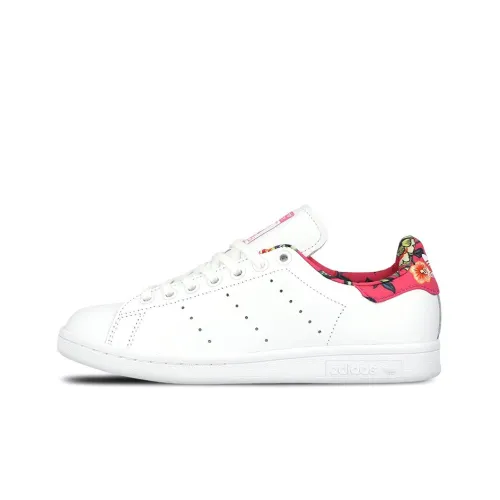 Adidas Originals Stan Smith Устойчивые к истиранию Низкие Кроссовки для скейтбординга Женские Белые Красные