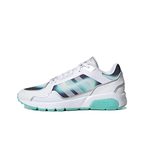 Adidas Neo Run9tis Slip-resistant Abrasion-resistant Low Top Casual Running Shoes Unisex White Blue