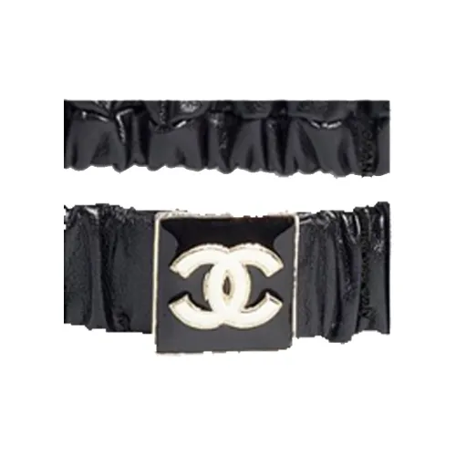 CHANEL Кожаные ремни, черные, женские