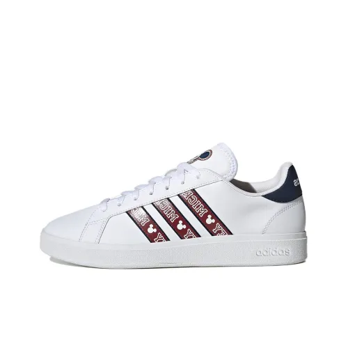 ADIDAS NEO GRAND COURT Base 2,0 Устойчивые к истиранию Низкие Кроссовки для скейтбординга Мужские Белые