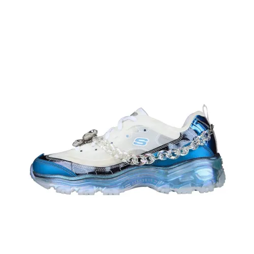 Skechers D'LITES CRYSTAL FLOATING LADY Низкий Топ Casual Женский Белый Синий Черный
