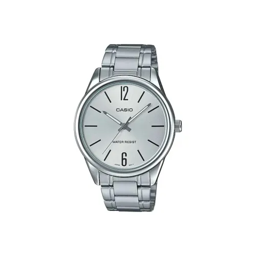 CASIO Кварцевый механизм ремешок из нержавеющей стали мужские часы серебристый циферблат