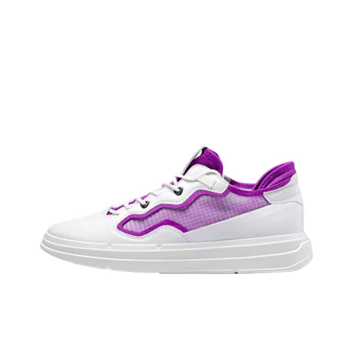 Ecco Soft Cool X Стильные Скейтбординги Женские Белые Фиолетовые