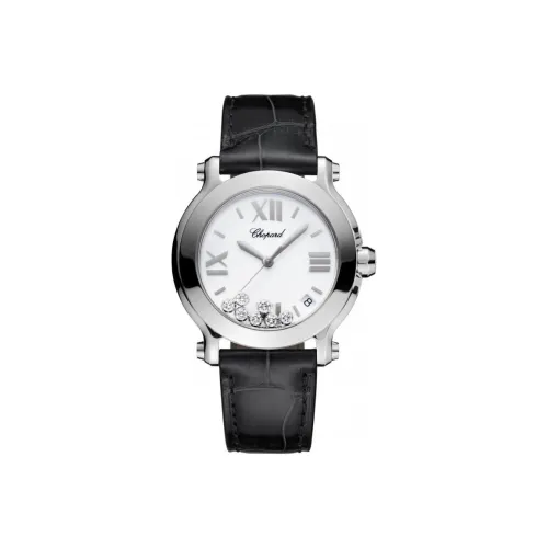 CHOPARD LADY Кварцевый механизм Женские часы 36 мм Белый циферблат Корпус из нержавеющей стали Кожаный ремешок