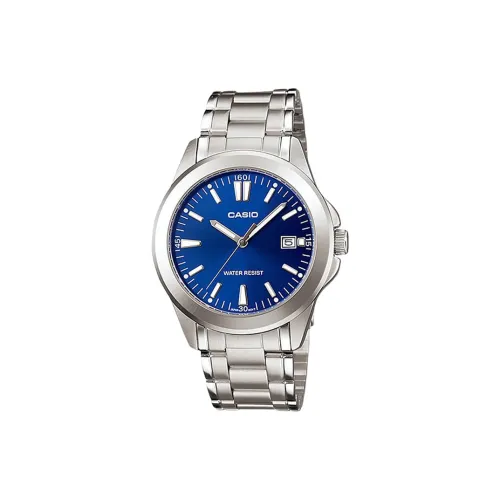 CASIO Кварцевый механизм нержавеющая сталь ремешок женские часы синий циферблат модель LTP 1215A 2A2