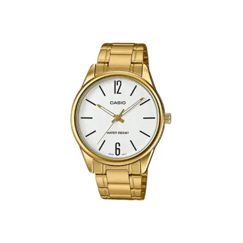 CASIO Кварцевый механизм нержавеющая сталь ремешок мужские часы белый циферблат