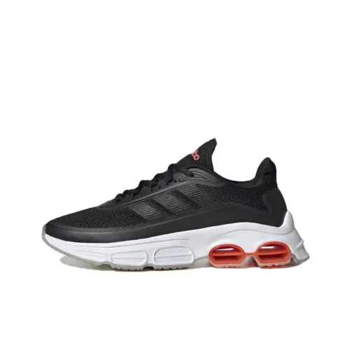 Adidas Quadcube Slip Resistant Abrasion Resistant Низкие Беговые Кроссовки Мужские Черный Белый Красный