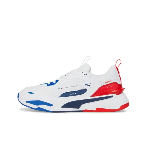 PUMA BMW M Motorsport RS Fast Low Топ Повседневная обувь Мужская Белый Красный Синий