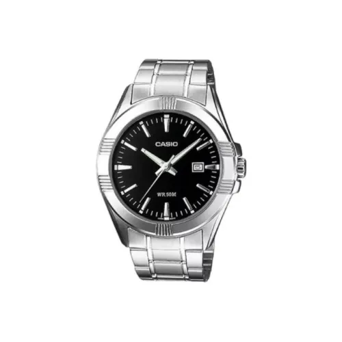 CASIO Кварцевый механизм нержавеющая сталь ремешок мужские часы черный циферблат