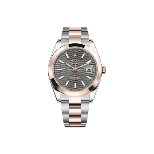 ROLEX Oyster Perpetual Datejust Коллекция Автоматический Механический Механизм Мужские Часы Часы 41 мм Серый Циферблат