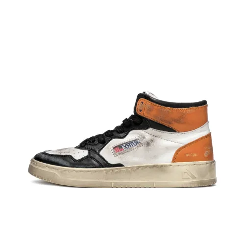 AUTRY Скейтборд Кроссовки Мужские Белый Оранжевый Черный Потертый Позиционирование Стиль