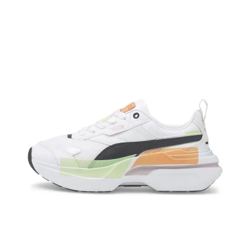 PUMA Kosmo Rider Low Топ Кэжуал Женские Белый Зеленый Оранжевый