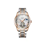 302 Розовое золото Белый циферблат Стальной браслет