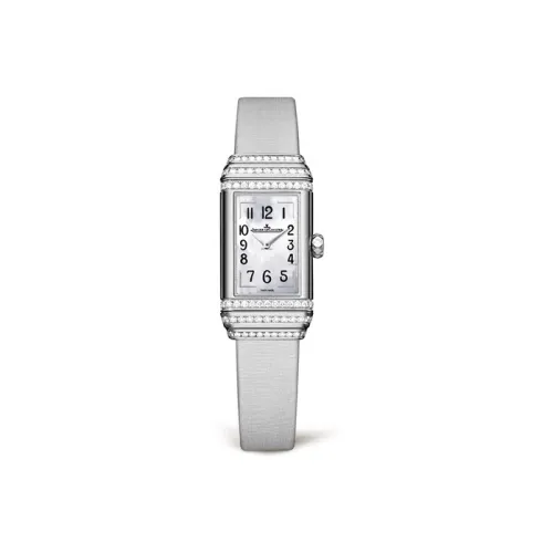Jaeger LeCoultre Автоматический Механический Movement Женские Часы Flip Collection REVERSO 36,3mm*18mm Серебряные