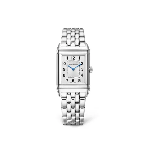Jaeger LeCoultre Ручной Механический Movement Женские Flip Collection REVERSO Часы 40,1mm*24,4mm Серебряные