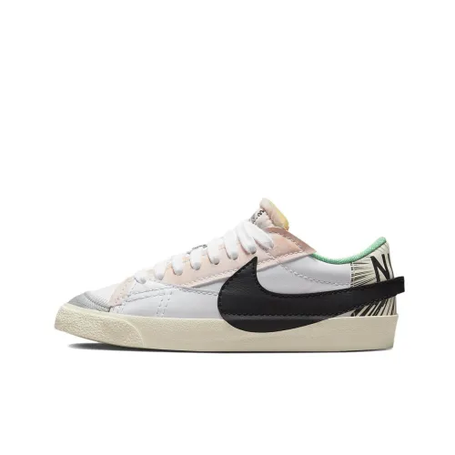 Nike Blazer Low Топ Скейтборд Кроссовки Унисекс Белый Синий Розовый
