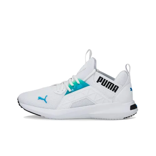 PUMA Shock Absorbers Slip-Resistant Abrasion-Resistant Low-Top Беговые кроссовки Мужские Белый Синий