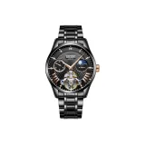 302 Чисто Черный Черный Циферблат Стальной