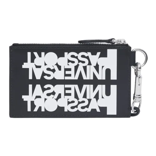 Burberry Кожа Кошелек Держатель для карт Мужской Черный Белый