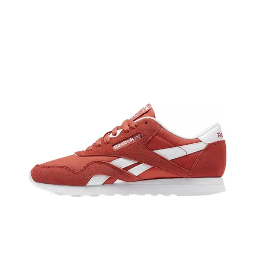Reebok Classic Nylon Low Топ Беговые кроссовки Женские Кораллово-красный