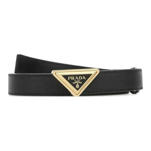 PRADA Кожаные ремни, черные, женские