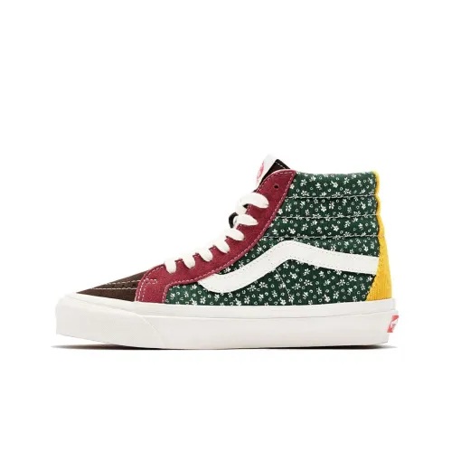 VANS Style 38 Высокие Кроссовки для скейтбординга Унисекс Зеленый Красный