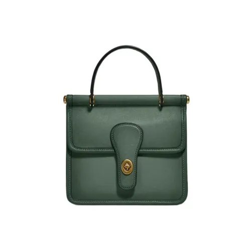COACH Willis Коровья кожа Сумка Сумка через плечо Маленькая Сумка через плечо Женская Зеленая