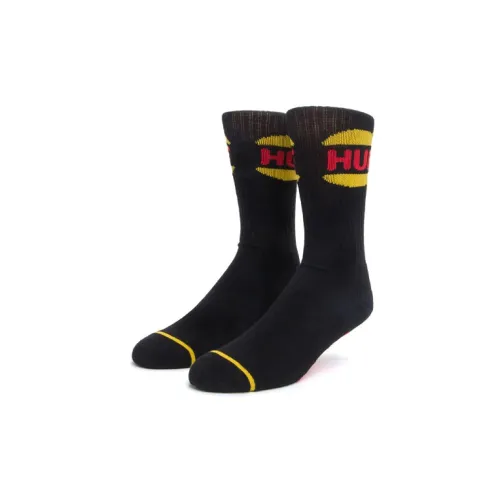 HUF 1 шт Черные Унисекс Высокие Носки до Колена